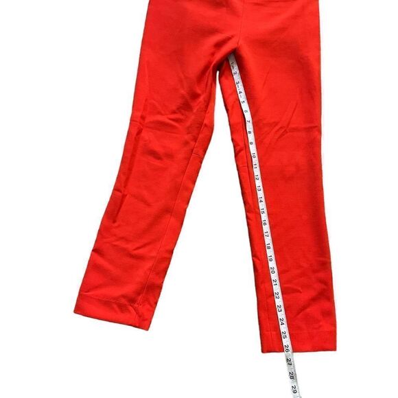 LORD & TAYLOR Orange Straight Leg Ankle Length Side Zip Dress Pant 4 - Picture 6 of 9